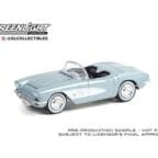 Greenlight 1/64 37230A Chevrolet Corvette Sateen Silver w/Black Interior 'Barrett Jackson' 1961