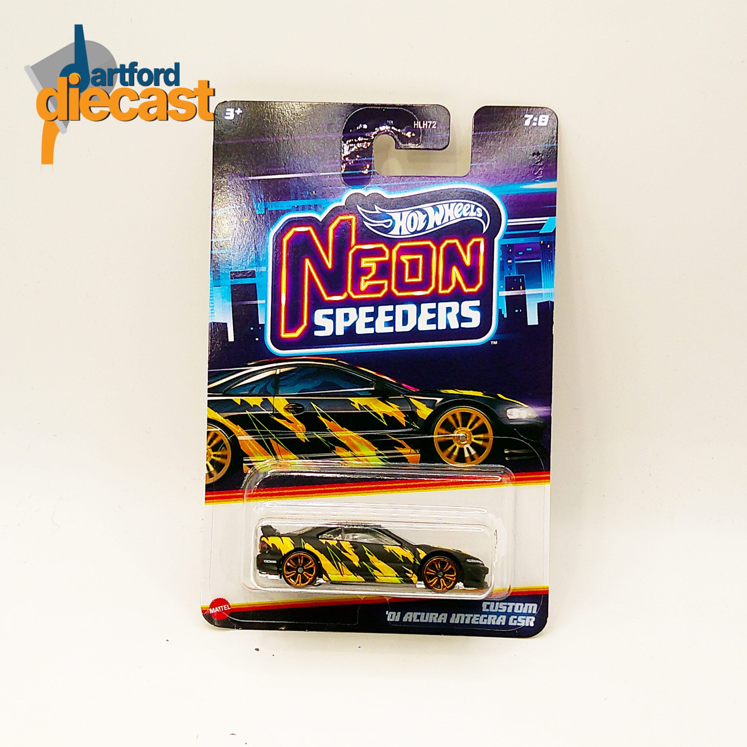 HotWheels 1/64 Neon Speeders Custom 01' Acura Custom