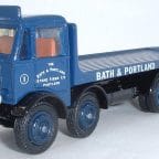 EFE 10401 AEC Mammoth Major 3 Axle Flatbed Lorry Bath & Portland Stone Firms Ltd (Without Load)