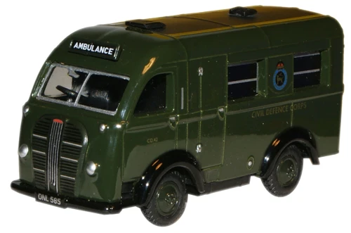Oxford Diecast 76AK014 Civil Defence Austin Welfarer Ambulance - 1/76 Scale