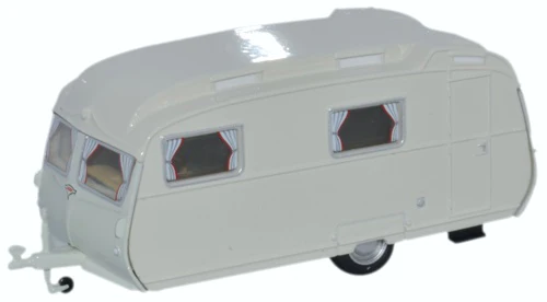Oxford Diecast 76CC001 Carlight Continental Caravan Light Grey