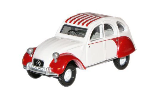 Oxford Diecast 76CT003 1/76 Dolly Red White Citroen 2CV