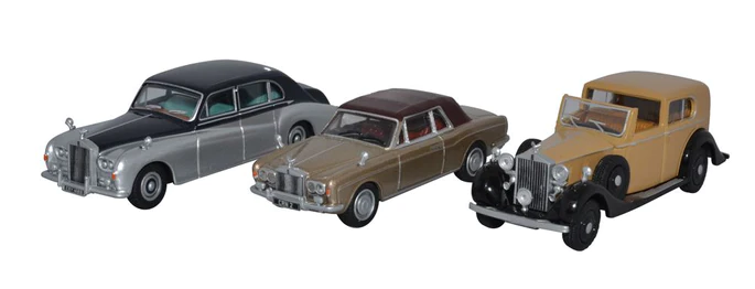 Oxford Diecast 76SET51 3 Piece Rolls Royce Set