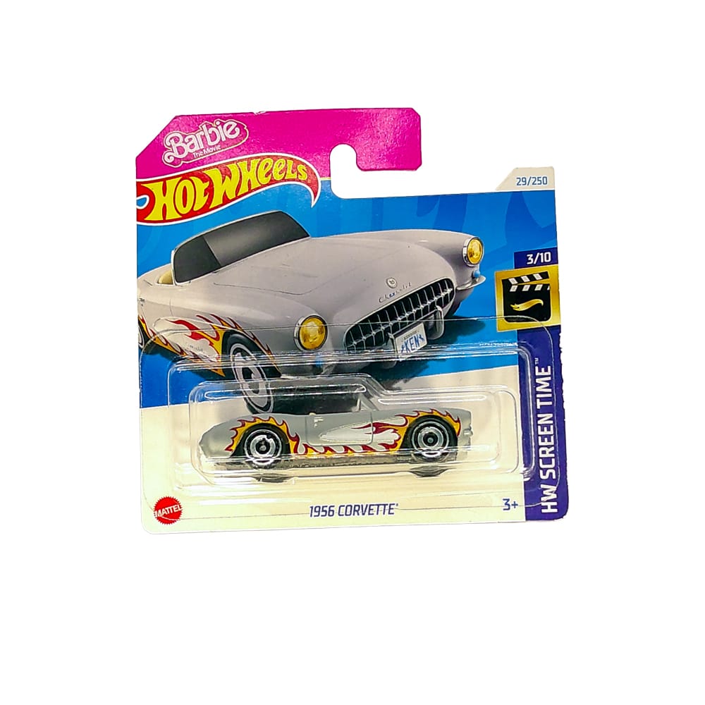 Hot Wheels 2024 1956 Corvette - HW Screen Time HTB27 Short Card 'Barbie'