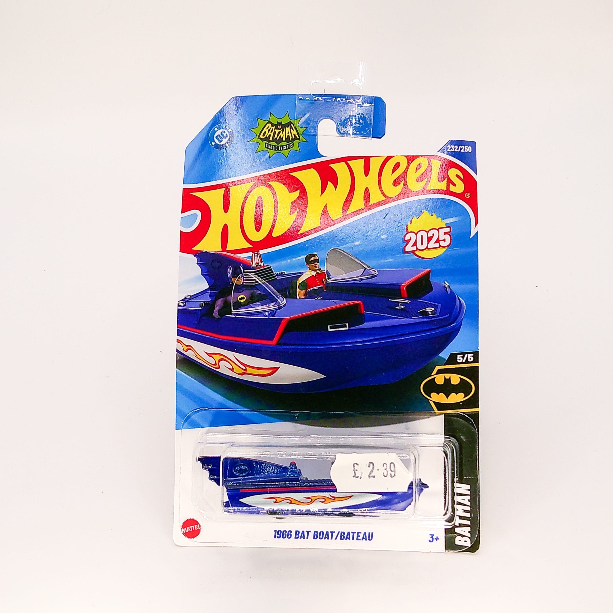 Hot Wheels 1/64 5/5 HW Batman 1966 Bat Boat /Bateau