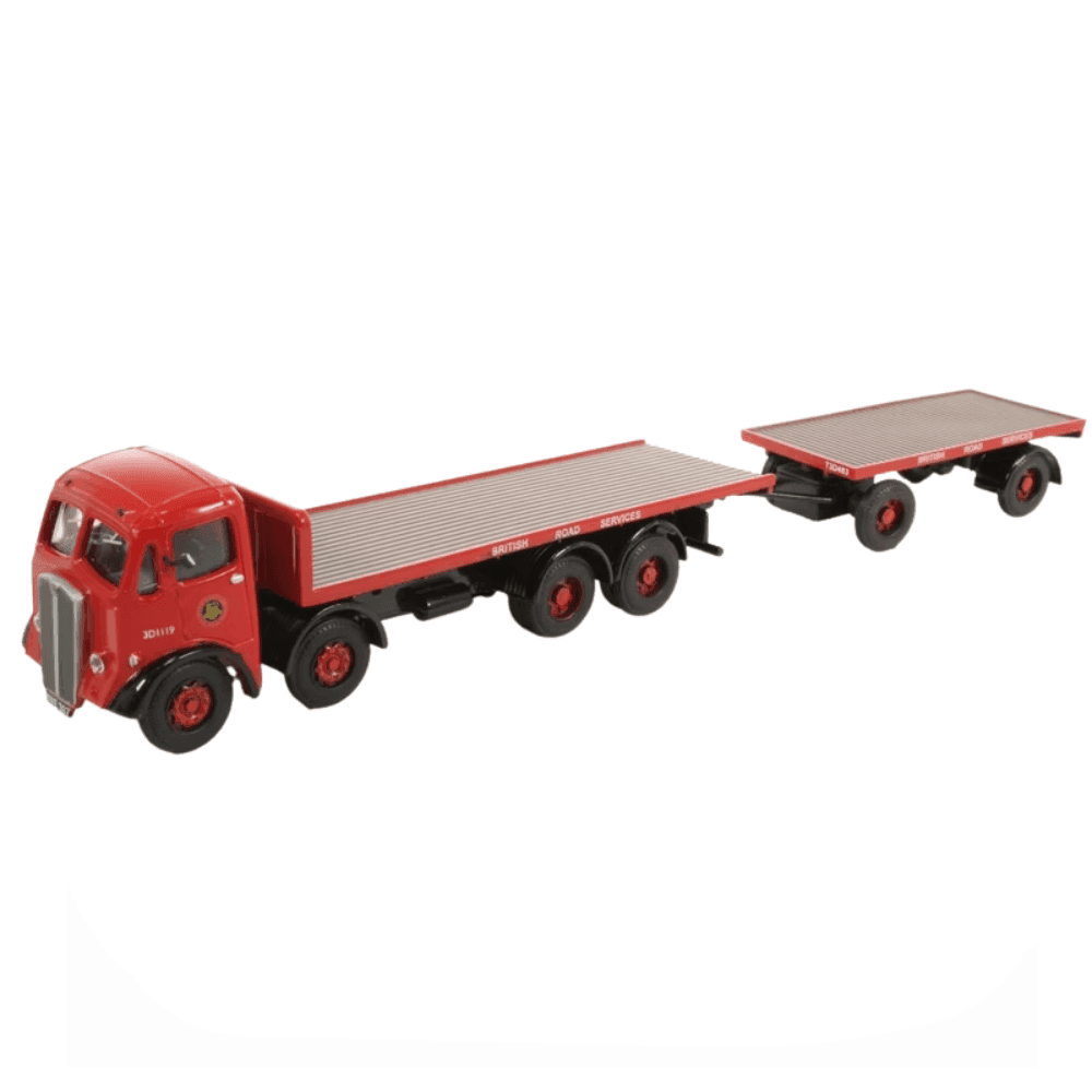 Base Toys D-83 ​​​​​​​AEC Mammoth Major Flatbed with Flat Trailer BRS