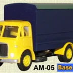 Base Toys AM-05 AEC Box Van Yellow/Blue 1/76 Scale