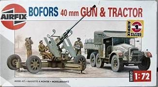 Kit Maquette Airfix Canon 40mm + Tracteur - Échelle 1:72, Plastique, à Partir De 17 Ans