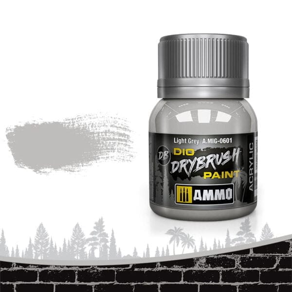 Ammo 0601 Dry Brush Paint - Light Grey