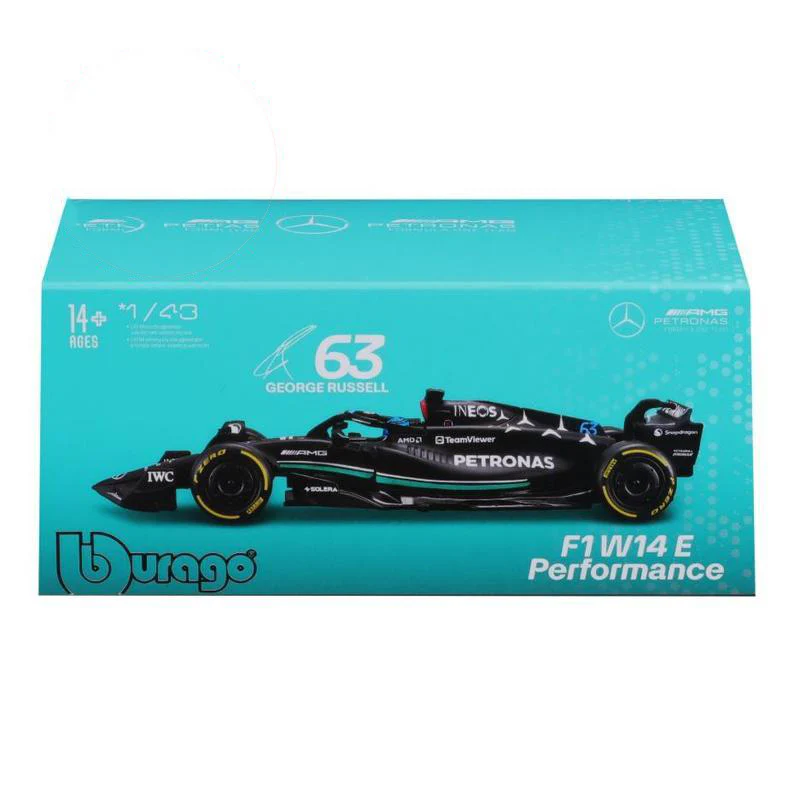 Burago 1/43 38081R F1 MB W14 2023 With Helmet Russell - Image 2