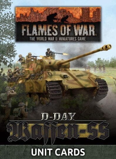 Flames of War FW265U Waffen SS D Day Unit Cards