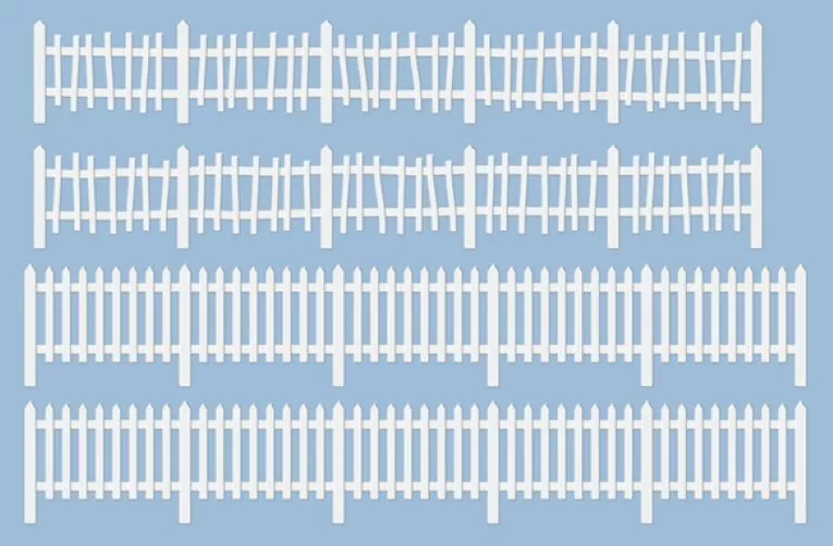Wills SS45 Rustic And Picket Fencing