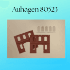 Auhagen 80523 OO/HO 2 Red brick walls with windows