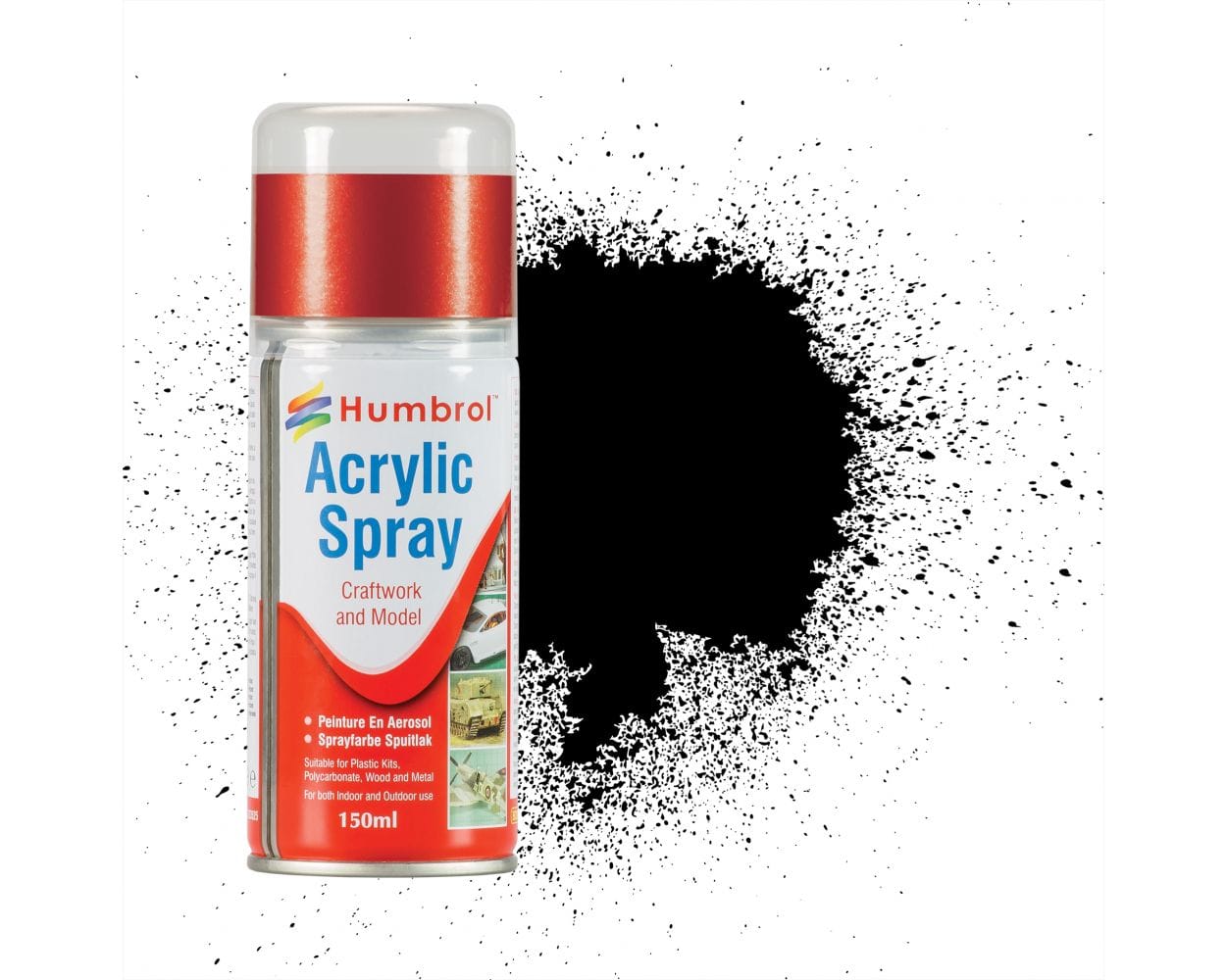 Humbrol No 201 Metalic Black Spray