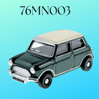 Oxford Diecast 76MN003 1/76 Almond Green/Old English White Austin Mini