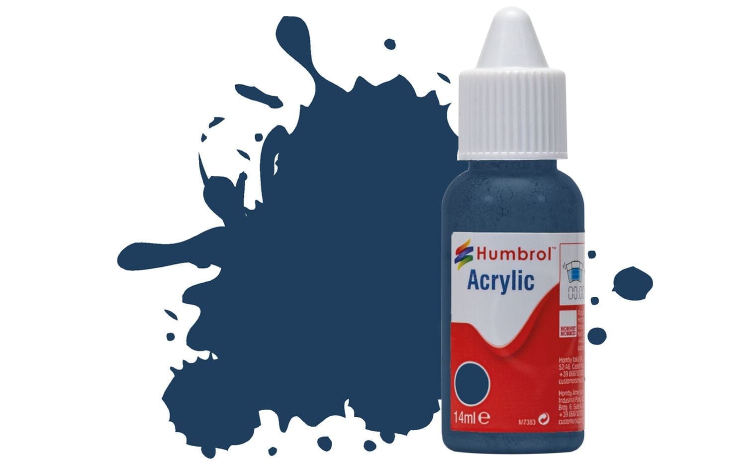 Humbrol Acrylic No. 104 Oxford Blue Matt Acrylic Dropper Bottle 14ML