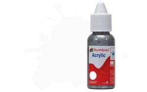 Humbrol Acrylic No 130 White Satin Dropper Bottle