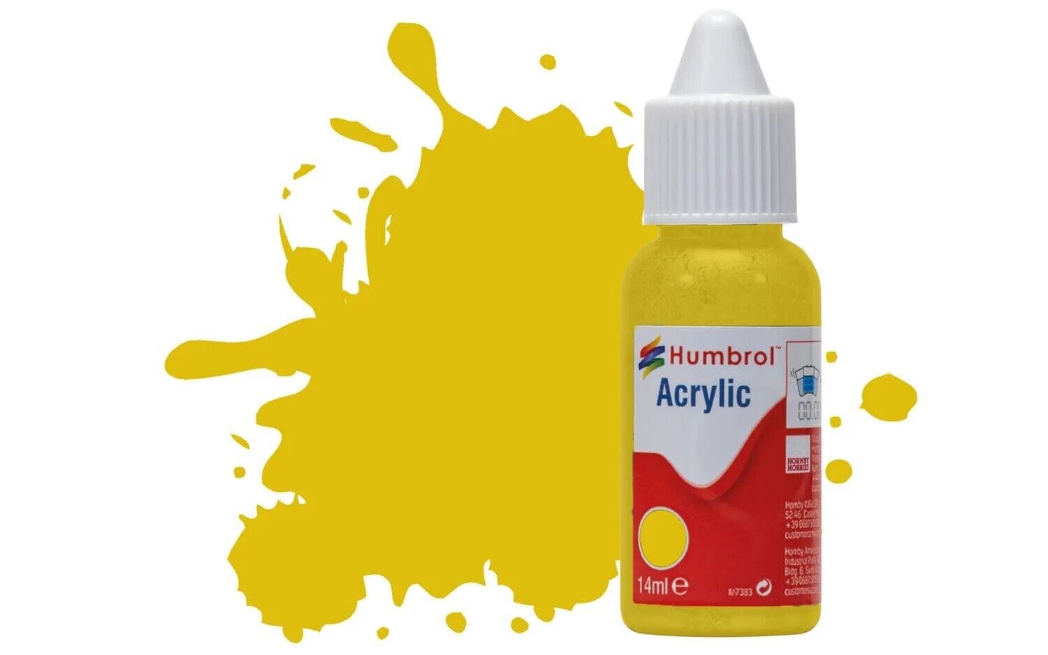 Humbrol Acrylic No81 Pale Yellow Matt 14ml Dropper Bottle