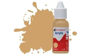 Humbrol Acrylic No.94 Matt Brown Yellow Dropper Bottle