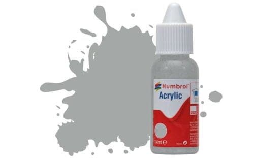 Humbrol Acrylic No 129 Satin US Gull Grey Dropper Bottle