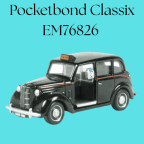 Pocketbond Classix EM76826 1/76 Austin FX3 London Taxi 7291 Black